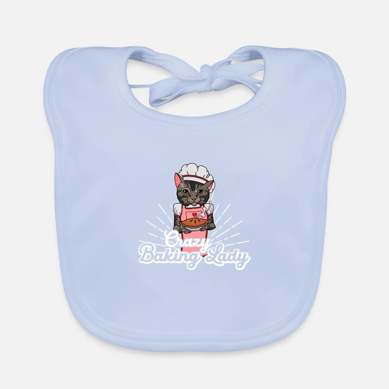 Baker Baking Rolls Sourdough Cat Saying Organic Baby Bibs
