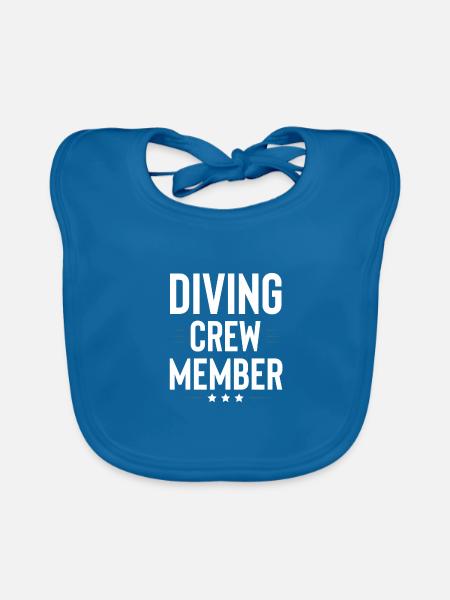 Diving Crew - Baby Bio-Lätzchen - Pfauenblau