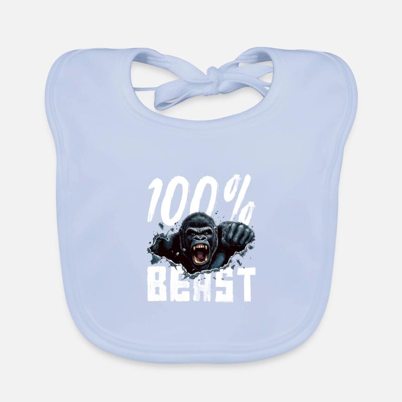 Puissance de la bête de gorille Bavoir bio Bébé