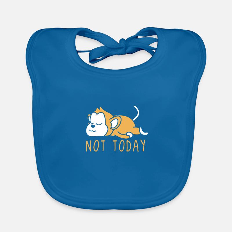 Äffchen not today print Baby Bio-Lätzchen