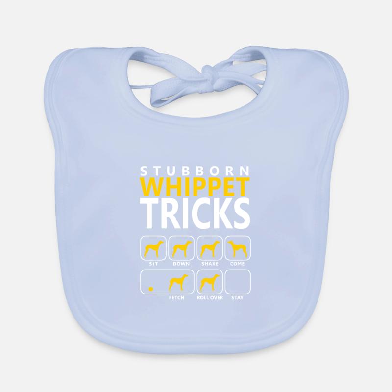 Stubborn Whippet Tricks Organic Baby Bibs