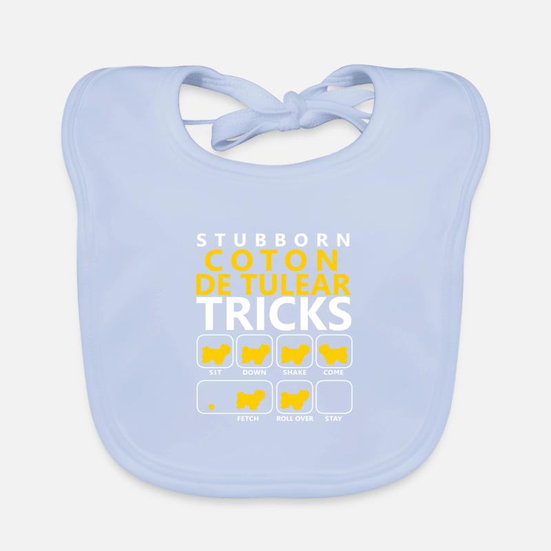 Stubborn Coton de Tulear Tricks Organic Baby Bibs