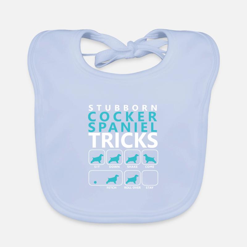 Stubborn Cocker Spaniel Tricks Organic Baby Bibs