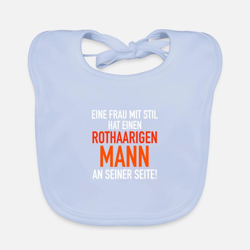 Rothaariger Mann rote Haare Baby Bio-Lätzchen