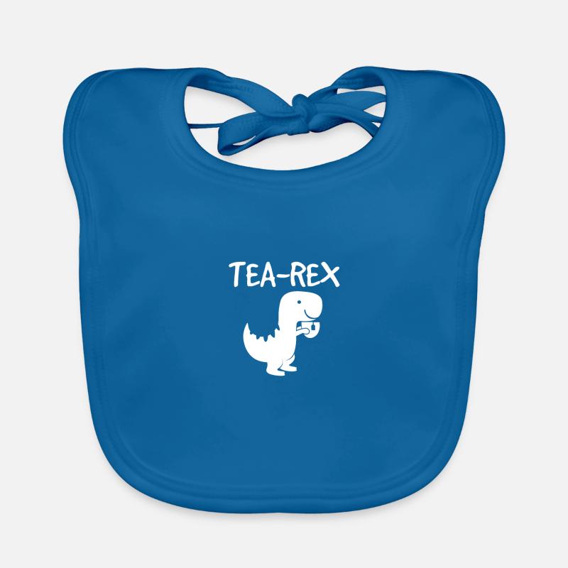Tea-Rex design drinking Tyrannosaurus dinosaur Organic Baby Bibs