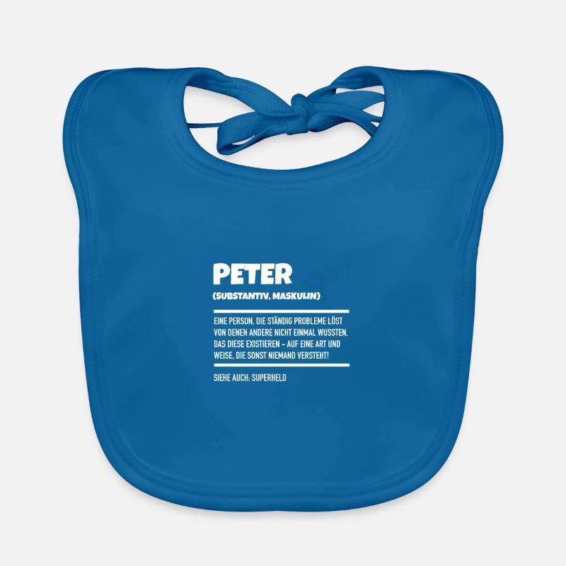 Mein Name ist Peter Spitzname Baby Bio-Lätzchen