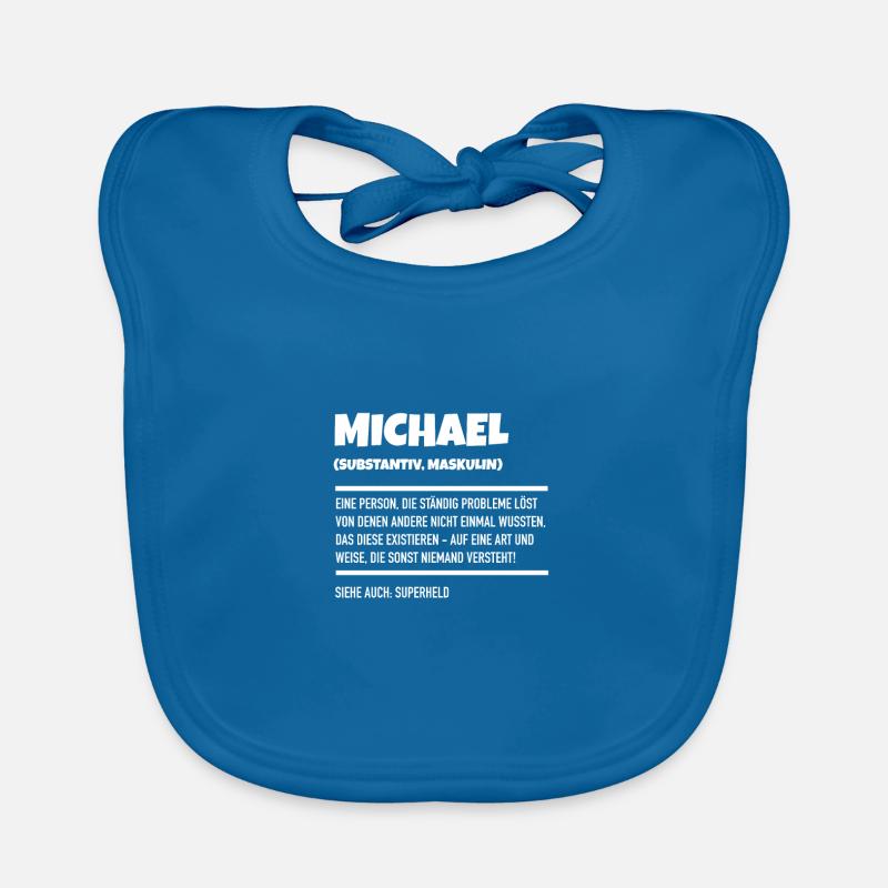 Michael Name Geschenk Baby Bio-Lätzchen