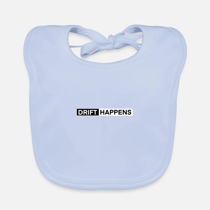 Drift Happens Auto Racing Gift Organic Baby Bibs