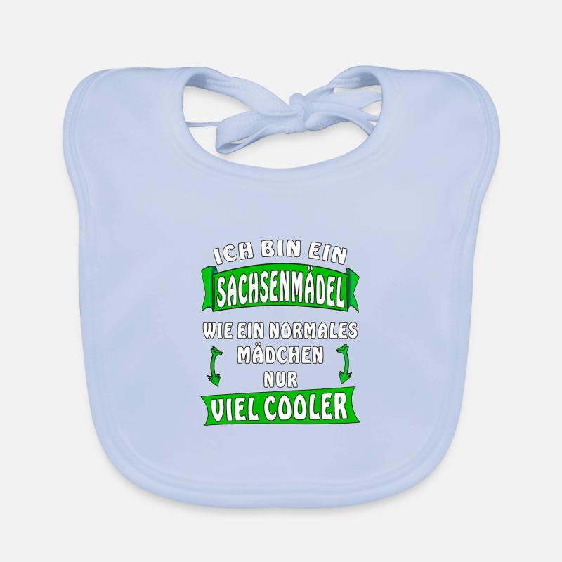 ICH BIN EIN SACHSENMÄDEL Baby Bio-Lätzchen