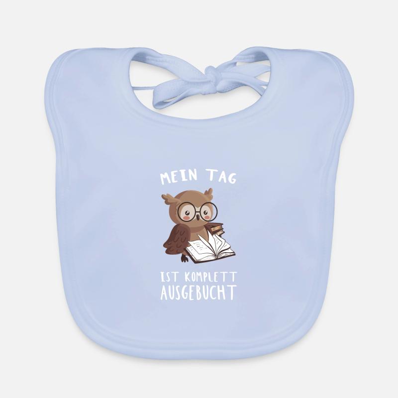 Leseratten Bücher Bücherwurm Eule mit Buch Baby Bio-Lätzchen