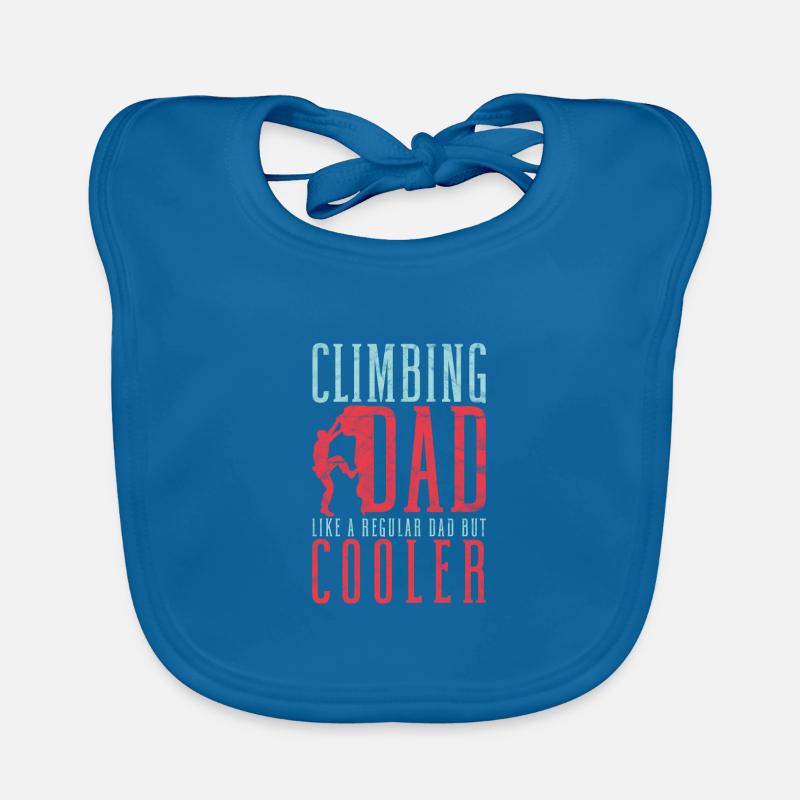 Climber Climbing Dad Like A Regular Dad But Cooler Organic Baby Bibs
