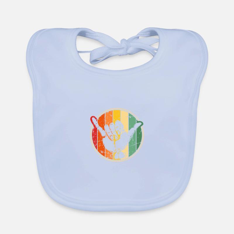 Surf shaka, conception de surf Bavoir bio Bébé