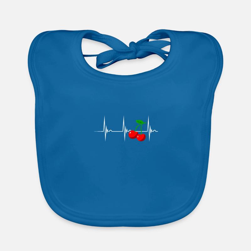 Cherry Cherry Heartbeat Fruit Cherries Organic Baby Bibs