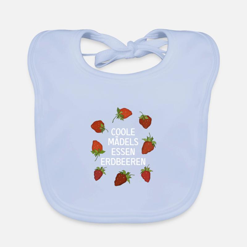 Coole Mädels Erdbeeren Baby Bio-Lätzchen
