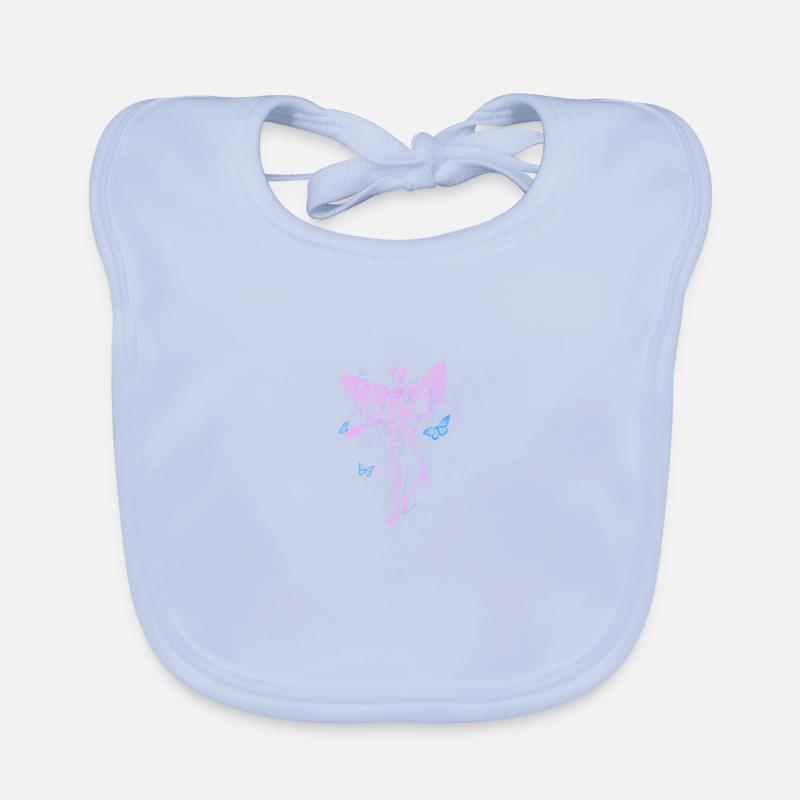 Fairycore Skeleton blue Butterfly cute grunge pink Baby Bio-Lätzchen