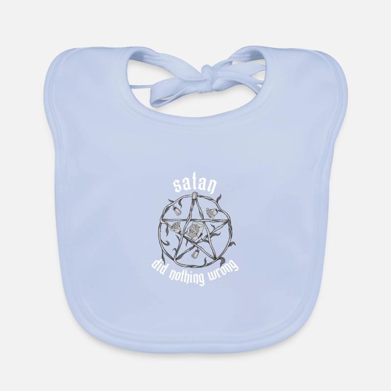 Satan did nothing wrong pentagram Goth Baby Bio-Lätzchen