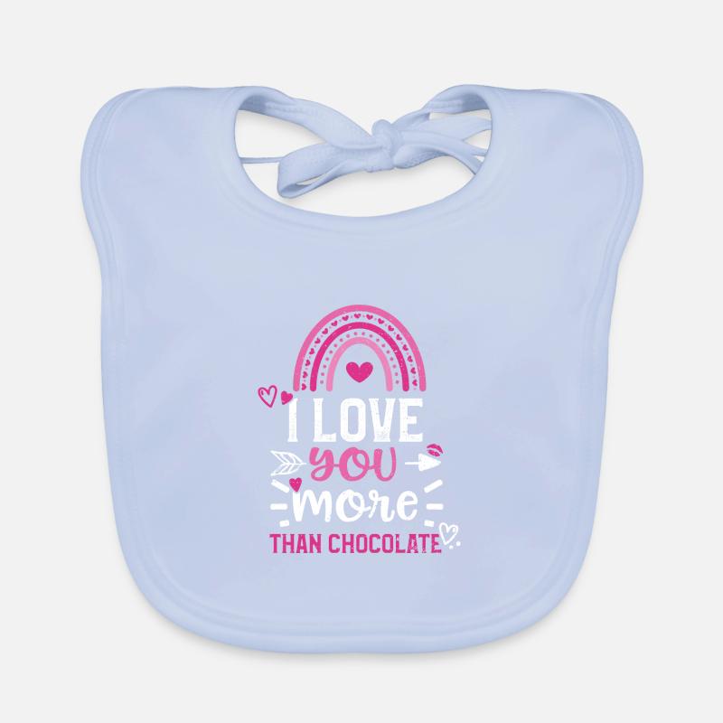 Je t’aime plus que le chocolat Bavoir bio Bébé
