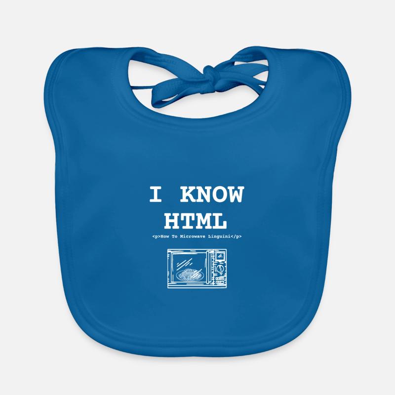 Funny Know HTML How to make linguini in the microwave Organic Baby Bibs