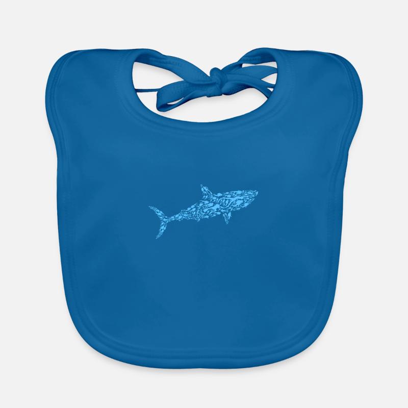 Diver Creative Shark Scuba Divers Organic Baby Bibs