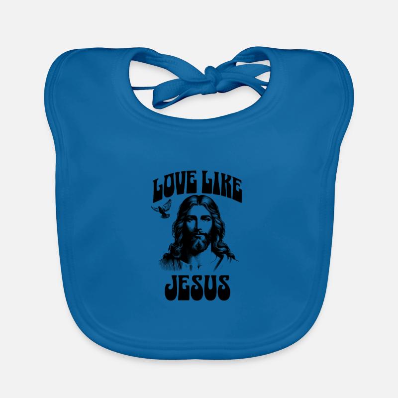 Aimez comme Jésus style hippie avec Dove Bavoir bio Bébé