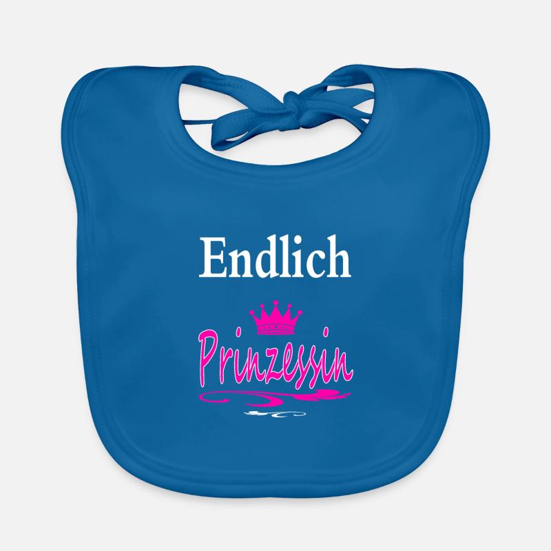 Endlich Prinzessin cooler Spruch Geschenk Baby Bio-Lätzchen