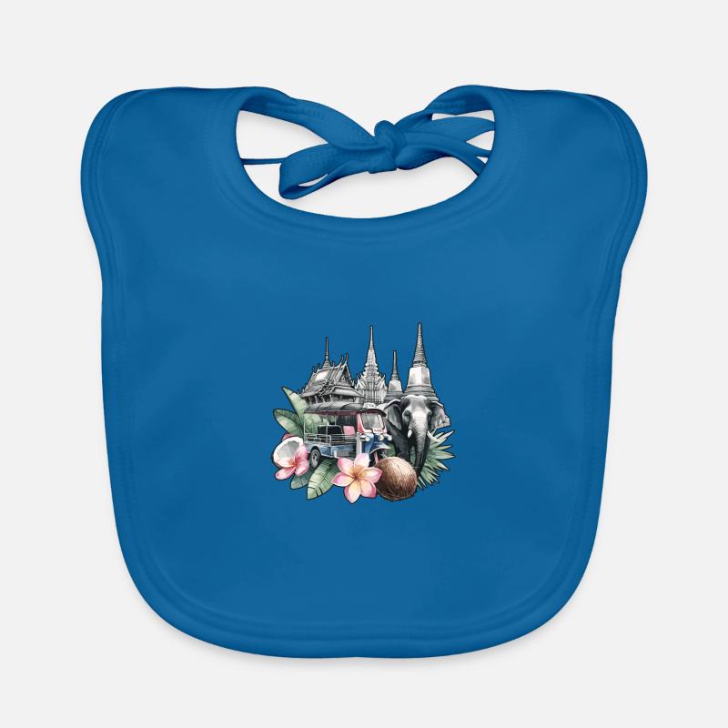 Thai-tempel Elefant Bangkok Pagode Baby Bio-Lätzchen