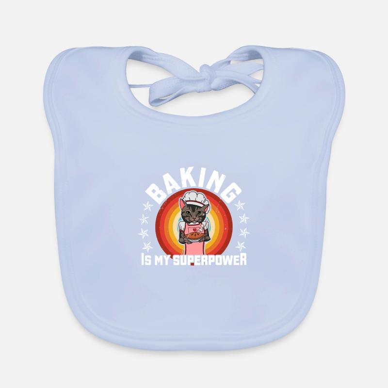 Baker Cat Cake Food Baking Hobby Dire Bavoir bio Bébé
