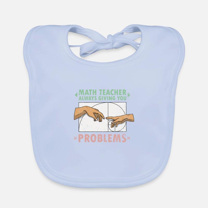 Fibonacci Math Teacher Art Creation Organic Baby Bibs
