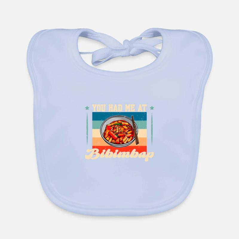 Bibimbap Riz Oeufs brouillés Asiatique Gerischt Corée Kimc Bavoir bio Bébé
