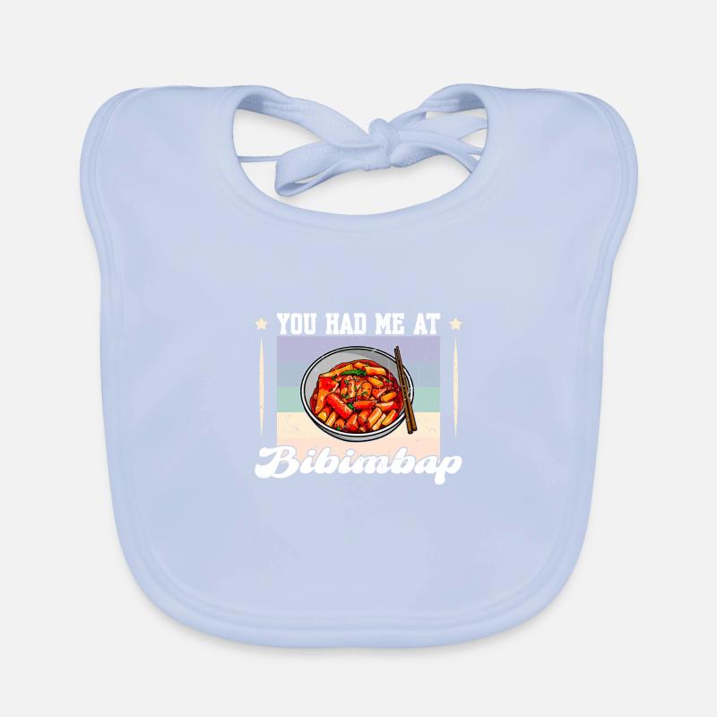 Bibimbap Riz Oeufs brouillés Asiatique Gerischt Corée Kimc Bavoir bio Bébé