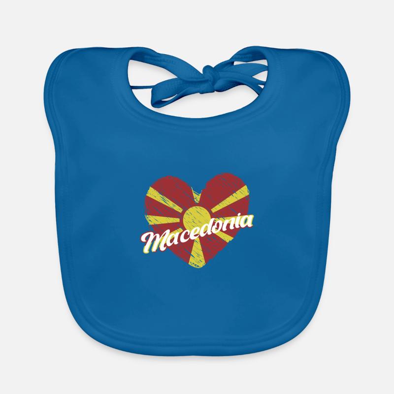 Balkan Mazedonische Flagge Mazedonien Herkunft Baby Bio-Lätzchen