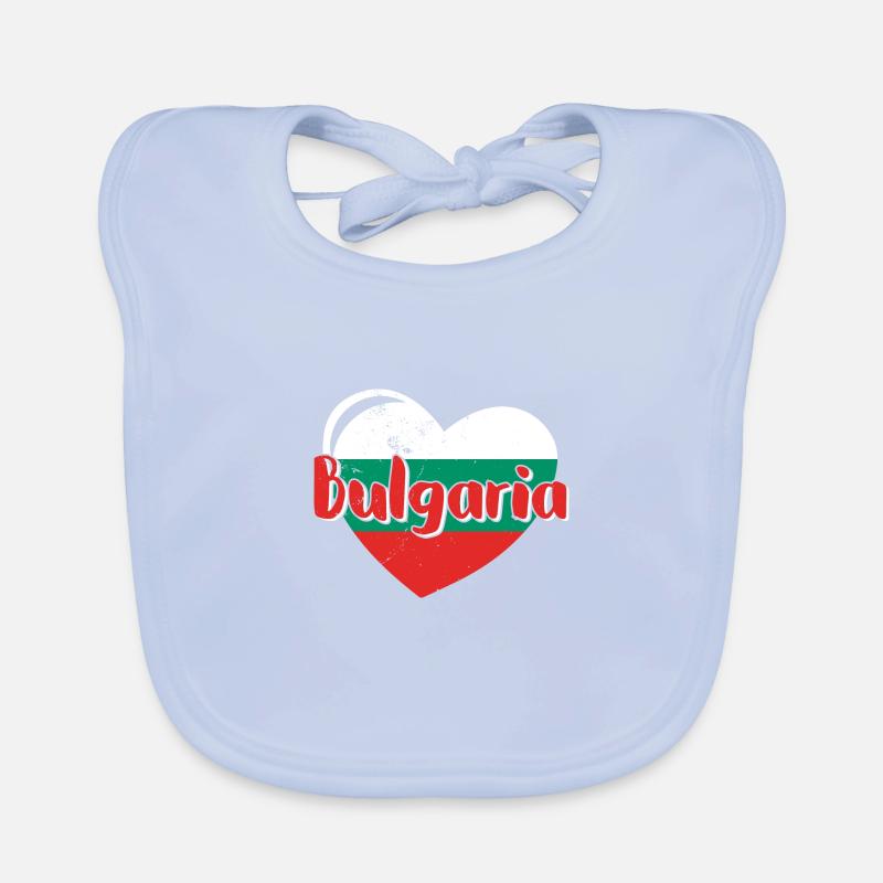 Bulgaria National Flag Balkans Sofia Holidays Organic Baby Bibs