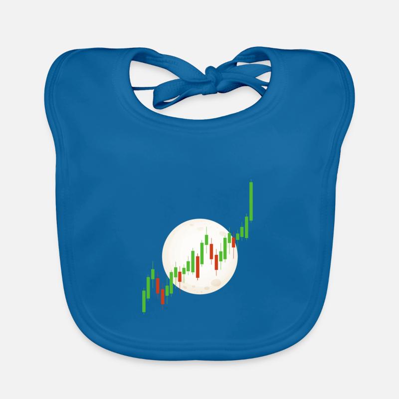 Candlestick Chart Crypto Coin to the Moon Exchange Organic Baby Bibs