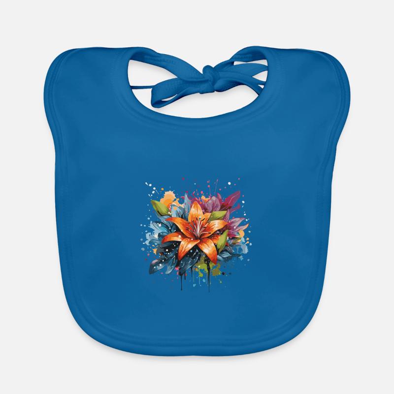 Rainbow Lily Organic Baby Bibs