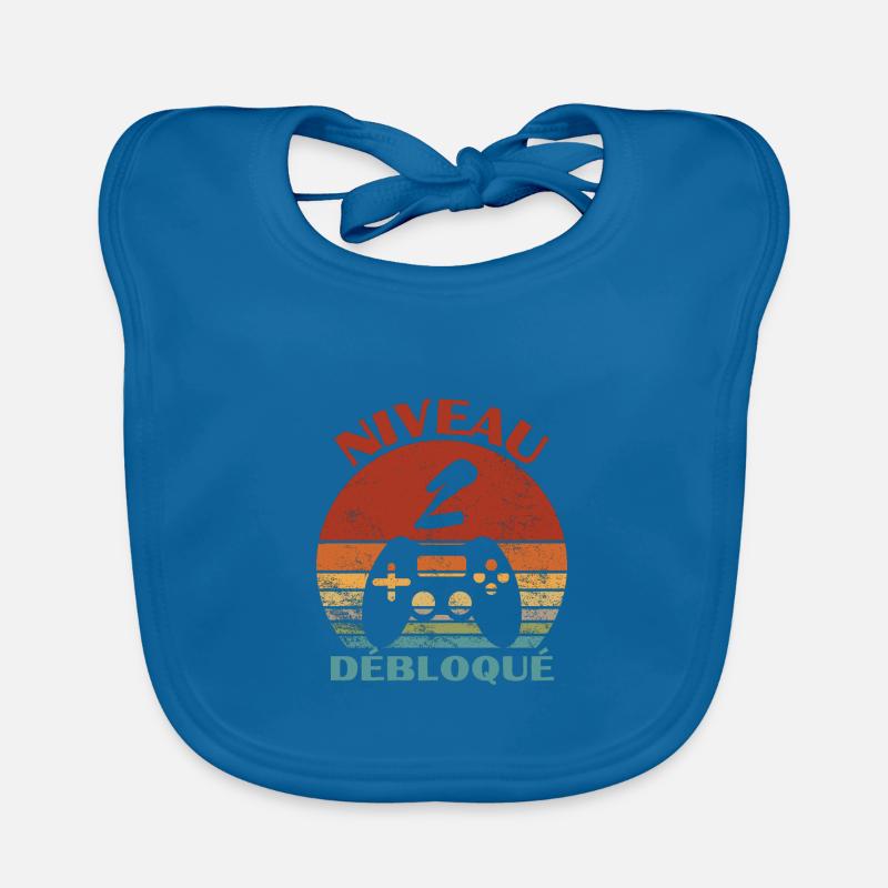 niveau 2 débloqué - anniversaire Bavoir bio Bébé
