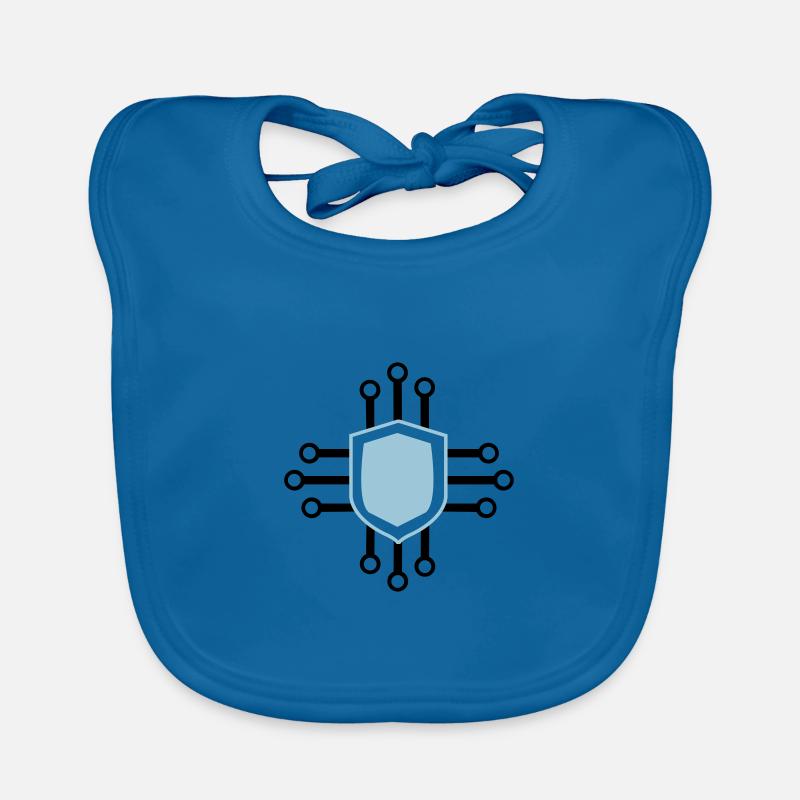 cyber security symbol 002 Organic Baby Bibs