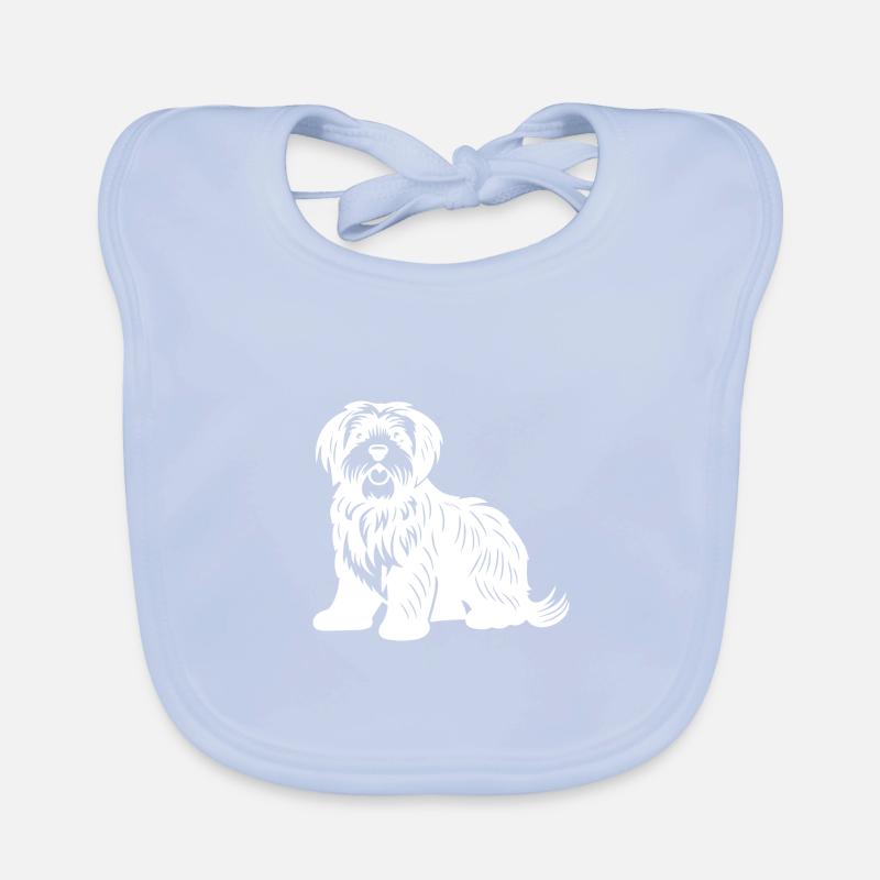 Havanese Hund Silhouette Baby Bio-Lätzchen