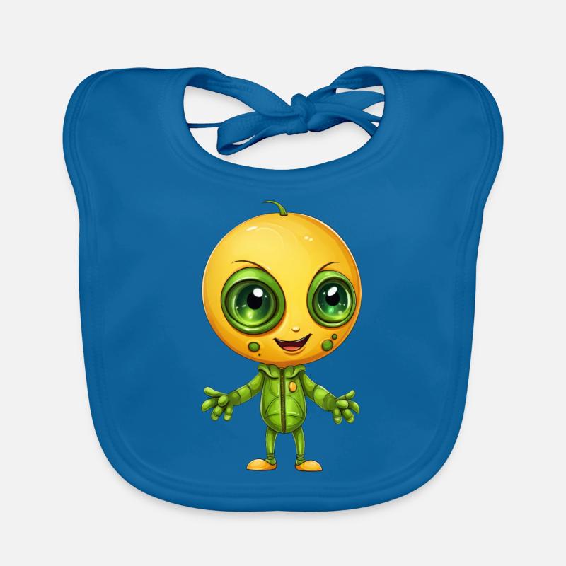 Alien meets peach: fruity encounter Organic Baby Bibs
