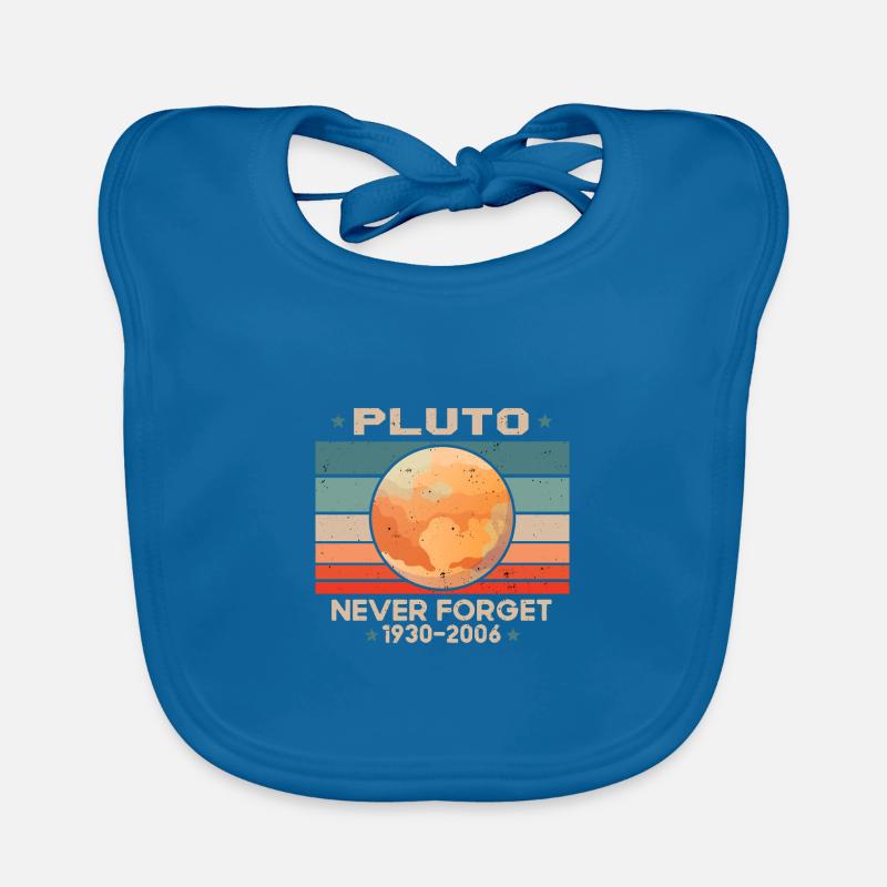 Vintage Never Forget Pluto Retro Baby Bio-Lätzchen