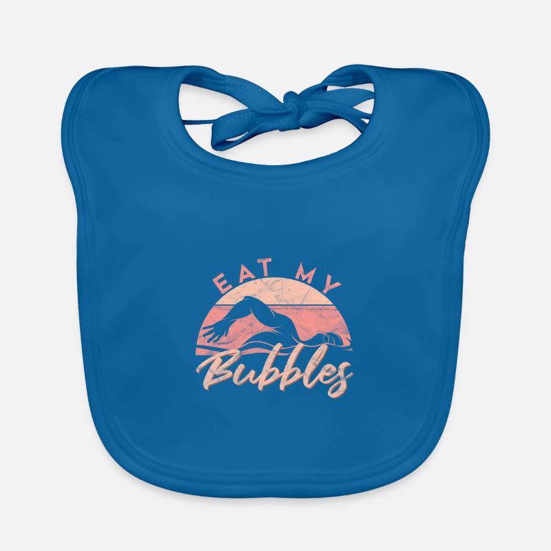 Funny Swimming Eat My Bubbles Baby Bio-Lätzchen