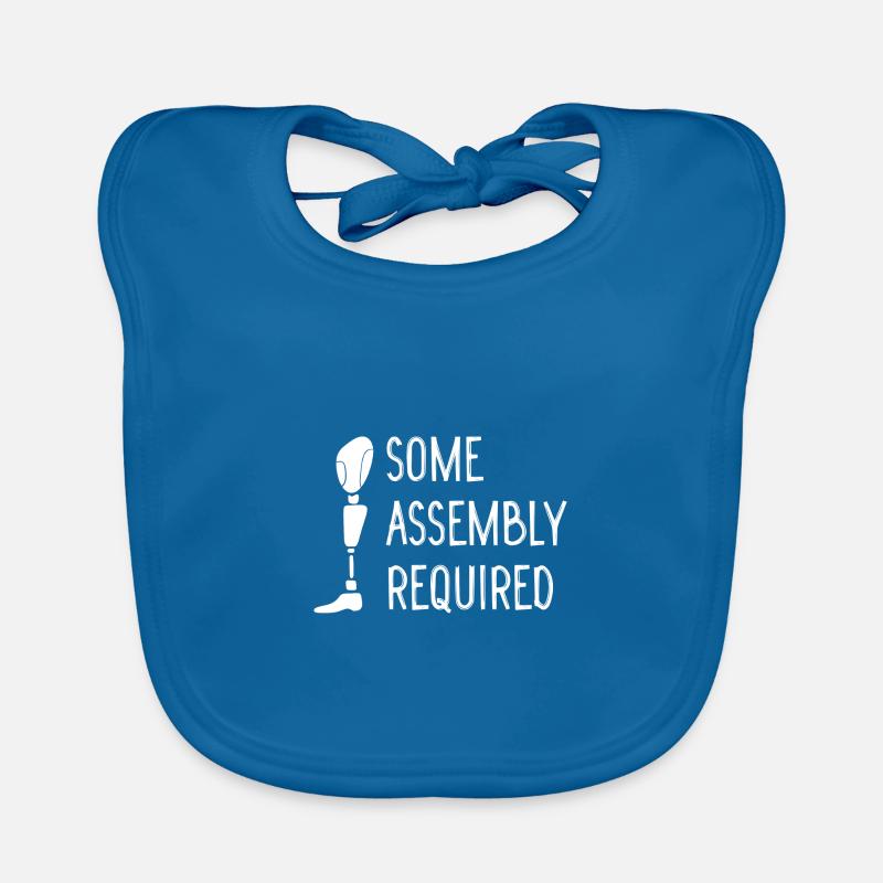Prothese Amputiert Behinderung Geschenk - Baby Bio-Lätzchen - Pfauenblau