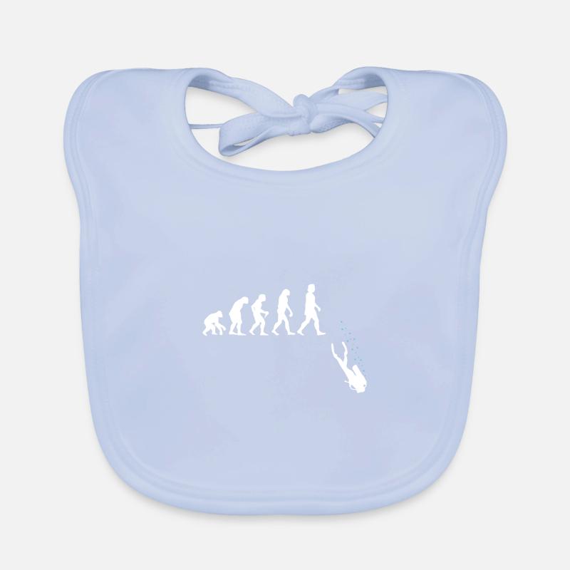 Evolution Diving Scuba Diving Diver Gift Organic Baby Bibs
