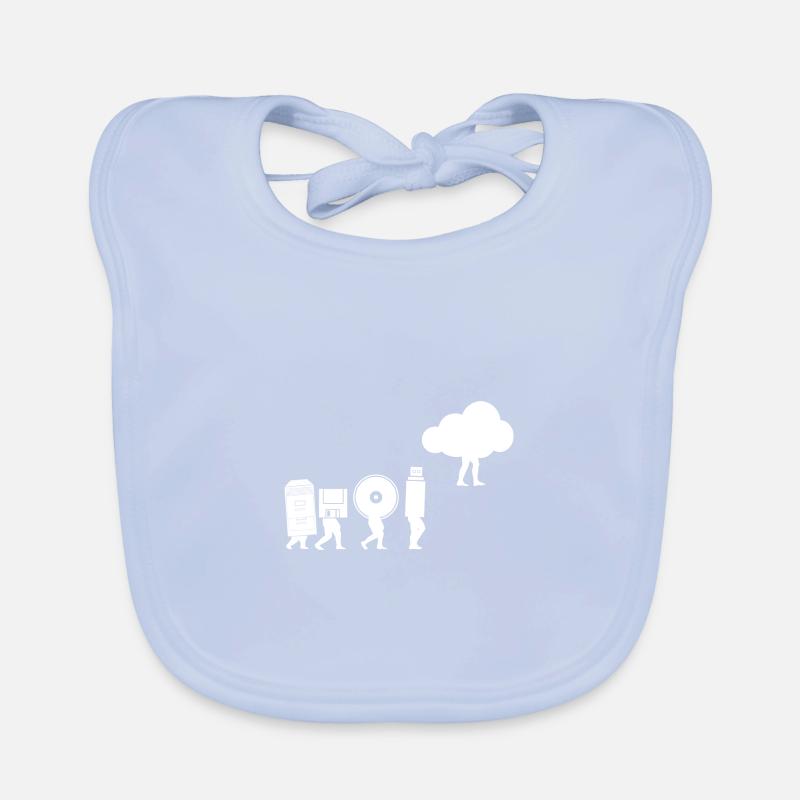 Evolution du stockage des données Codage Informatique Cloud Bavoir bio Bébé