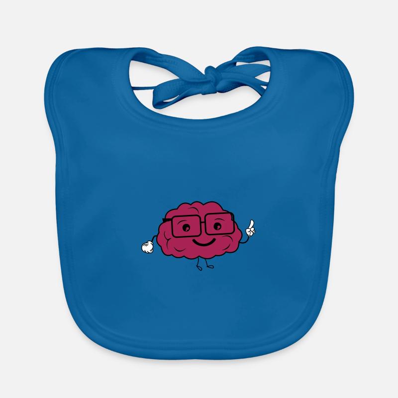schlaues gehirn - Baby Bio-Lätzchen - Pfauenblau