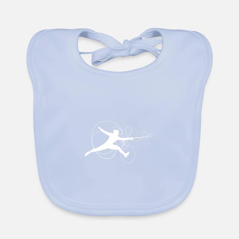 Fechten Fechter Degen Säbel Geschenk Baby Bio-Lätzchen