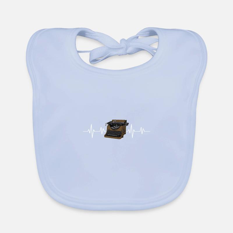 Classics, Typewriters, Writing, Novel, Books Organic Baby Bibs