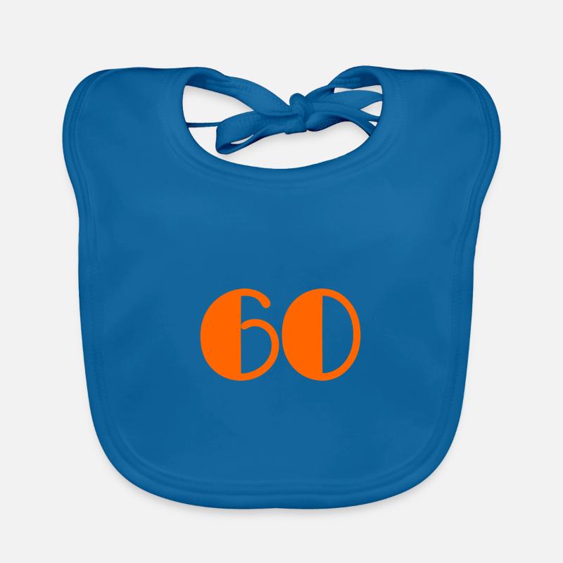 60. 60 YEARS. 60TH ANNIVERSARY. ANNIVERSARY 60 YEARS Organic Baby Bibs