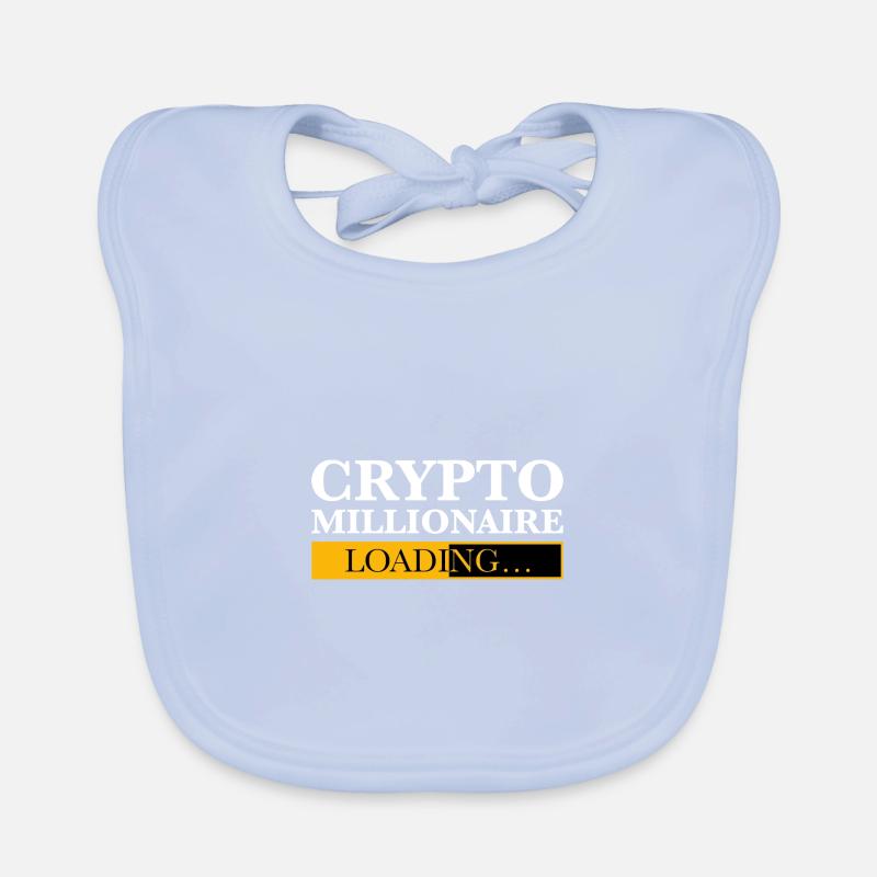 Crypto Millionaire Loading Organic Baby Bibs