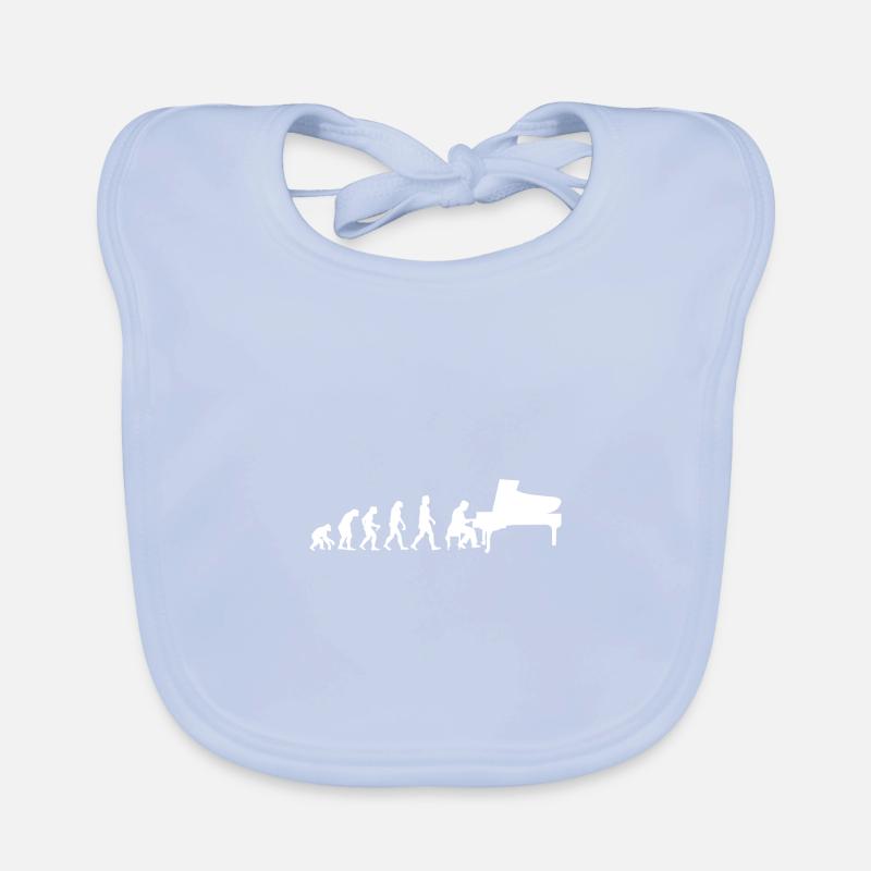Evolution pianist piano player piano gift Organic Baby Bibs