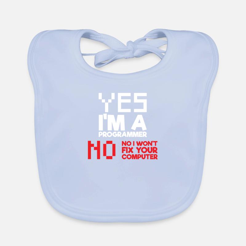 Yes I am a programmer computer science computer Organic Baby Bibs